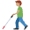 Man With White Cane Medium Skin Tone Emoji from Twemoji Set