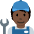 Mechanic Dark Skin Tone Emoji from Twemoji Set
