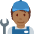 Mechanic Medium Dark Skin Tone Emoji from Twemoji Set