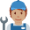 Mechanic Medium Skin Tone Emoji from Twemoji Set