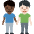 Men Holding Hands Dark Skin Tone Light Skin Tone Emoji from Twemoji Set