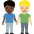 Men Holding Hands Dark Skin Tone Medium Light Skin Tone Emoji from Twemoji Set