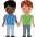 Men Holding Hands Dark Skin Tone Medium Skin Tone Emoji from Twemoji Set