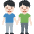 Men Holding Hands Light Skin Tone Emoji from Twemoji Set