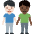 Men Holding Hands Light Skin Tone Dark Skin Tone Emoji from Twemoji Set