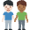 Men Holding Hands Light Skin Tone Medium Dark Skin Tone Emoji from Twemoji Set
