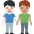 Men Holding Hands Light Skin Tone Medium Skin Tone Emoji from Twemoji Set