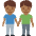 Men Holding Hands Medium Dark Skin Tone Emoji from Twemoji Set