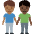 Men Holding Hands Medium Dark Skin Tone Dark Skin Tone Emoji from Twemoji Set