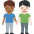 Men Holding Hands Medium Dark Skin Tone Light Skin Tone Emoji from Twemoji Set