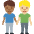Men Holding Hands Medium Dark Skin Tone Medium Light Skin Tone Emoji from Twemoji Set