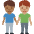 Men Holding Hands Medium Dark Skin Tone Medium Skin Tone Emoji from Twemoji Set