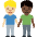 Men Holding Hands Medium Light Skin Tone Dark Skin Tone Emoji from Twemoji Set