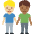 Men Holding Hands Medium Light Skin Tone Medium Dark Skin Tone Emoji from Twemoji Set