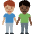 Men Holding Hands Medium Skin Tone Dark Skin Tone Emoji from Twemoji Set