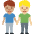 Men Holding Hands Medium Skin Tone Medium Light Skin Tone Emoji from Twemoji Set