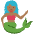 Mermaid Medium Dark Skin Tone Emoji from Twemoji Set