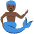 Merman Dark Skin Tone Emoji from Twemoji Set