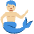 Merman Medium Light Skin Tone Emoji from Twemoji Set