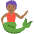 Merperson Medium Dark Skin Tone Emoji from Twemoji Set