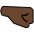 Right Facing Fist Dark Skin Tone Emoji from OpenMoji Set