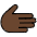 Rightwards Hand Dark Skin Tone Emoji from OpenMoji Set