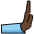 Rightwards Pushing Hand Dark Skin Tone Emoji from OpenMoji Set