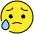 Sad But Relieved Face Emoji from OpenMoji Set