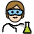 Scientist Light Skin Tone Emoji from OpenMoji Set
