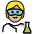 Scientist Medium Light Skin Tone Emoji from OpenMoji Set