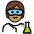 Scientist Medium Skin Tone Emoji from OpenMoji Set