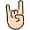 Sign Of The Horns Light Skin Tone Emoji from OpenMoji Set