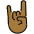 Sign Of The Horns Medium Dark Skin Tone Emoji from OpenMoji Set