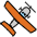 Small Airplane Emoji from OpenMoji Set