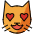 Smiling Cat With Heart Eyes Emoji from OpenMoji Set
