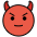 Smiling Face With Horns Emoji from OpenMoji Set