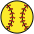 Softball Emoji from OpenMoji Set