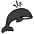 Spouting Orca Emoji from OpenMoji Emoji Set
