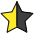 Star With Right Half Black Emoji from OpenMoji Set