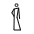 Stick Figure With Dress Leaning Left Emoji from OpenMoji Set