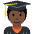 Student Dark Skin Tone Emoji from Twemoji Set
