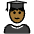 Student Medium Dark Skin Tone Emoji from OpenMoji Set