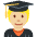Student Medium Light Skin Tone Emoji from Twemoji Set