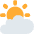 Sun Behind Cloud Emoji from Twemoji Set