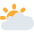 Sun Behind Large Cloud Emoji from Twemoji Set