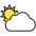 Sun Behind Large Cloud Emoji from OpenMoji Set