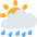 Sun Behind Rain Cloud Emoji from Twemoji Set