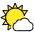 Sun Behind Small Cloud Emoji from OpenMoji Set