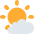 Sun Behind Small Cloud Emoji from Twemoji Set