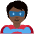 Superhero Dark Skin Tone Emoji from Twemoji Set